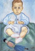 Frida Kahlo Isolda in Diapers painting